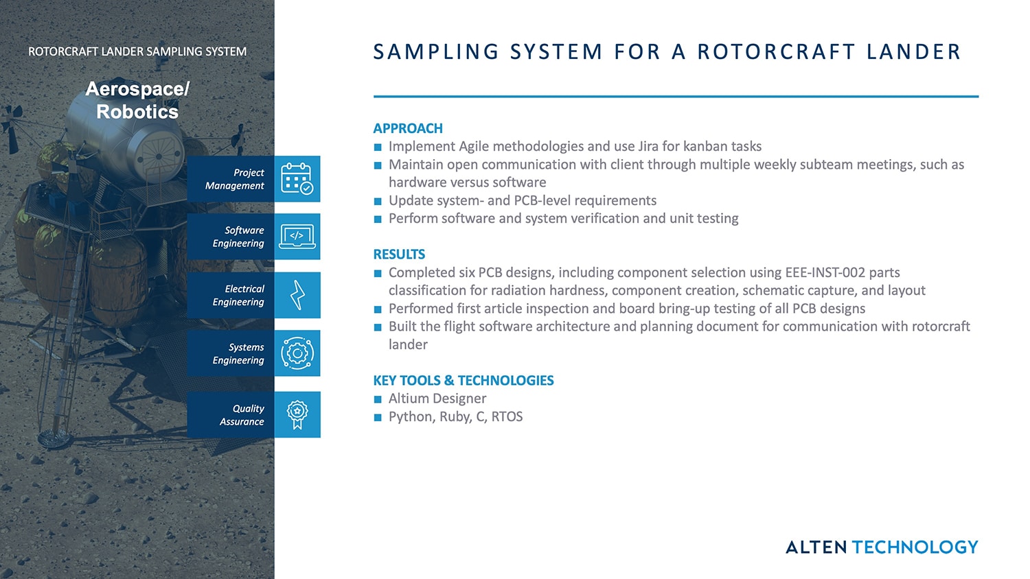 Sampling Systems for a Rotorcraft Lander