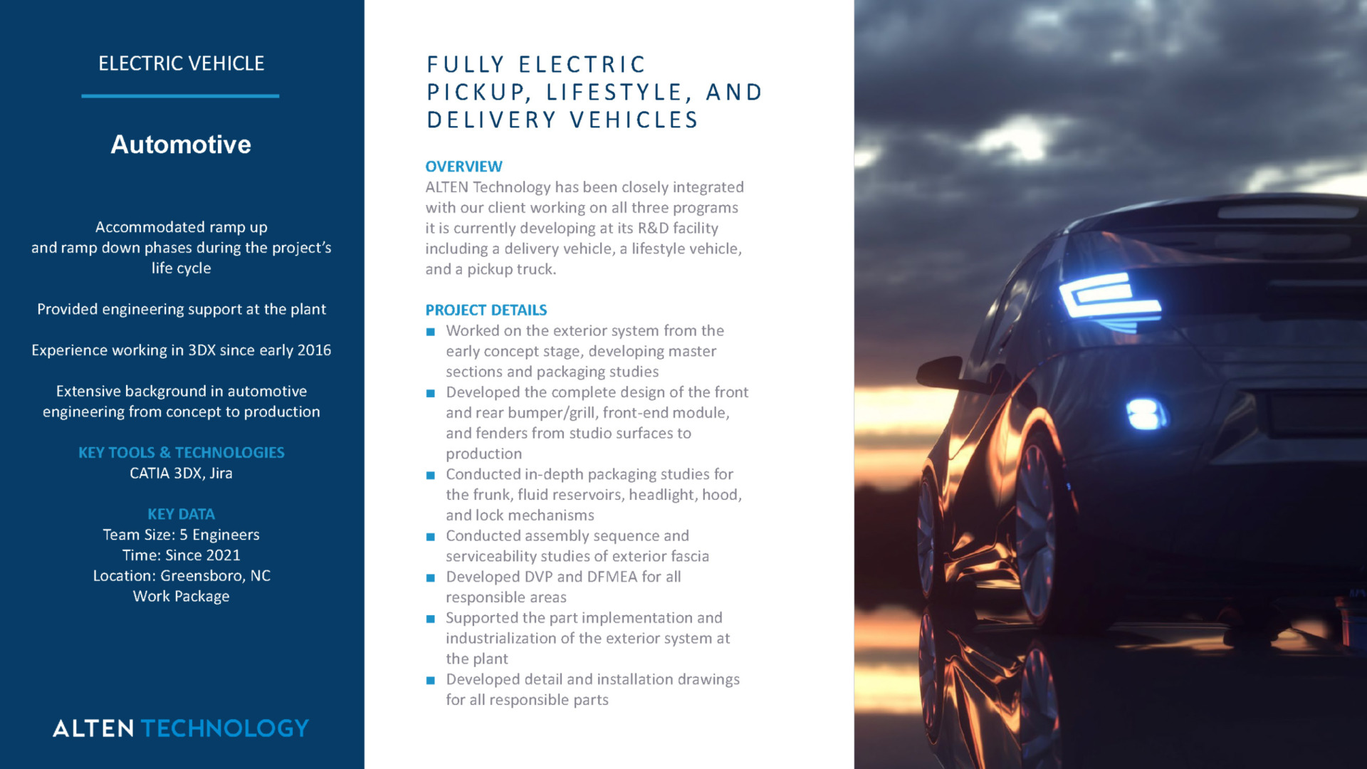 Fully Electric Pickup, Lifestyle, and Delivery Vehicles