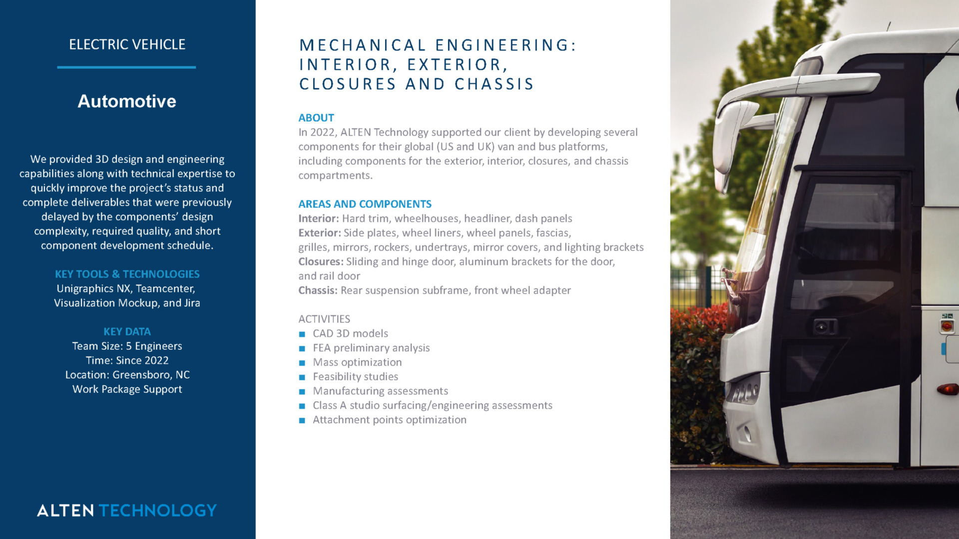Mechanical Engineering: Interior, Exterior, Closures and Chassis