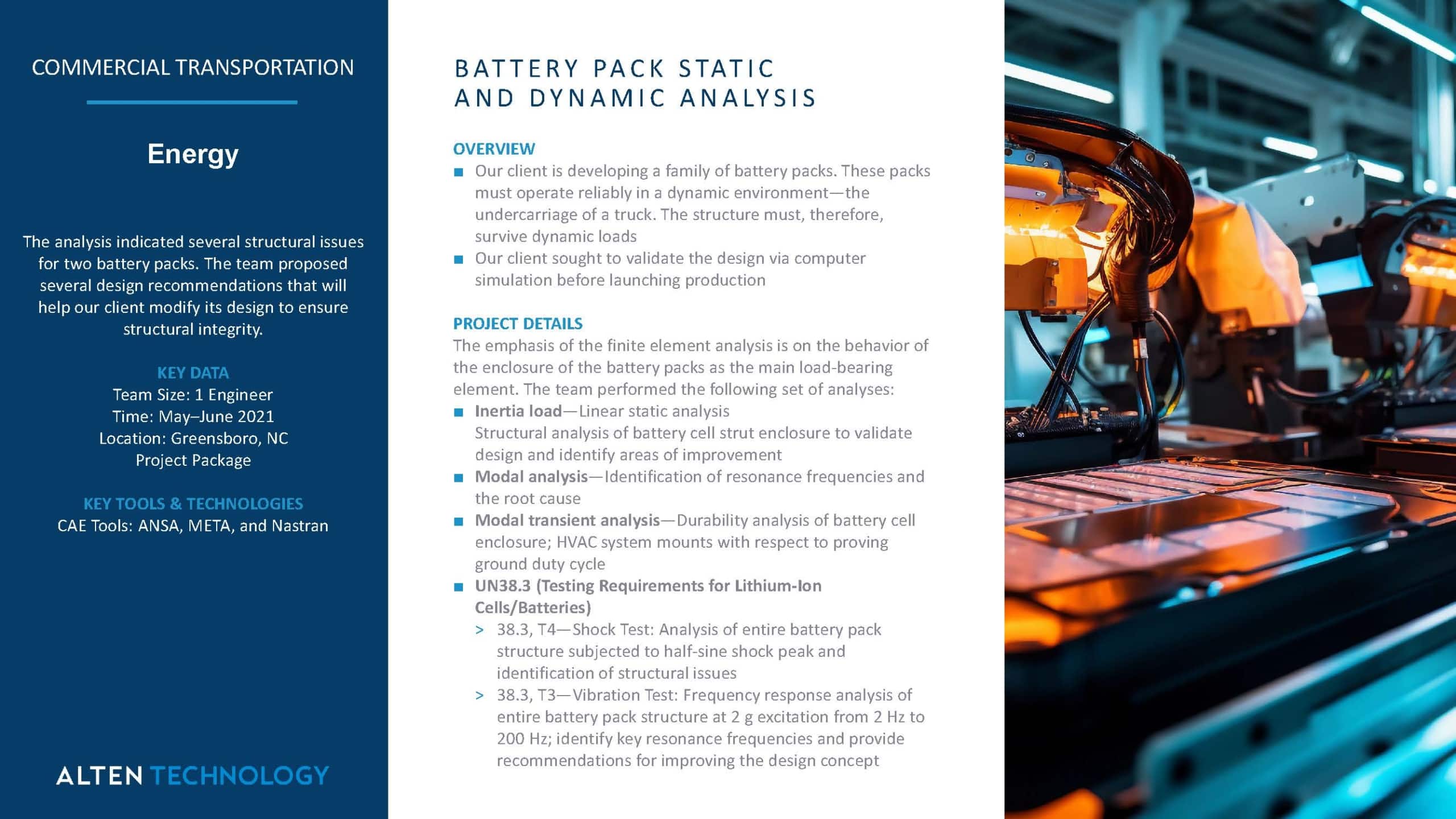 Battery Pack Static and Dynamic Analysis