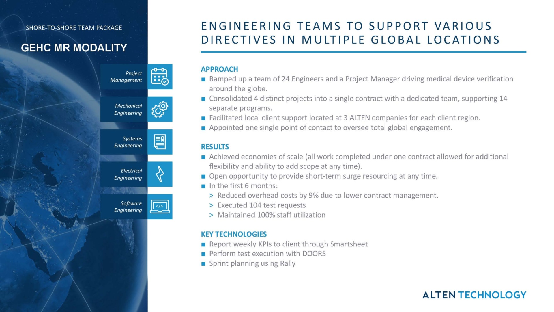 Engineering Teams to Support Various Directives in Multiple Global Locations