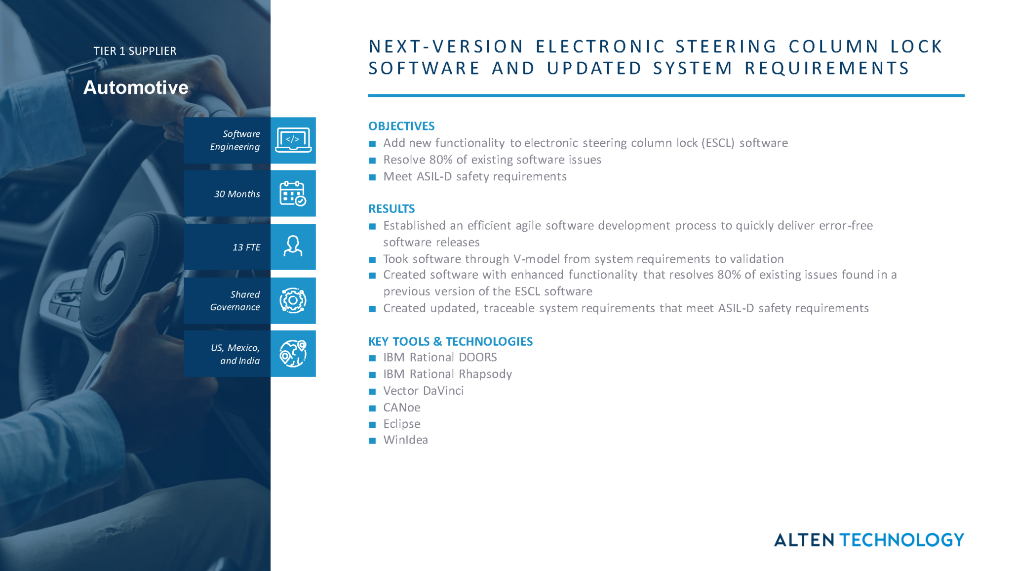 Next-Version Electronic Steering Column Lock Software and Updated System Requirements
