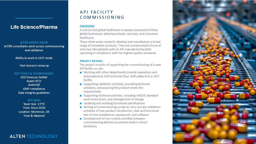 API Facility Commissioning