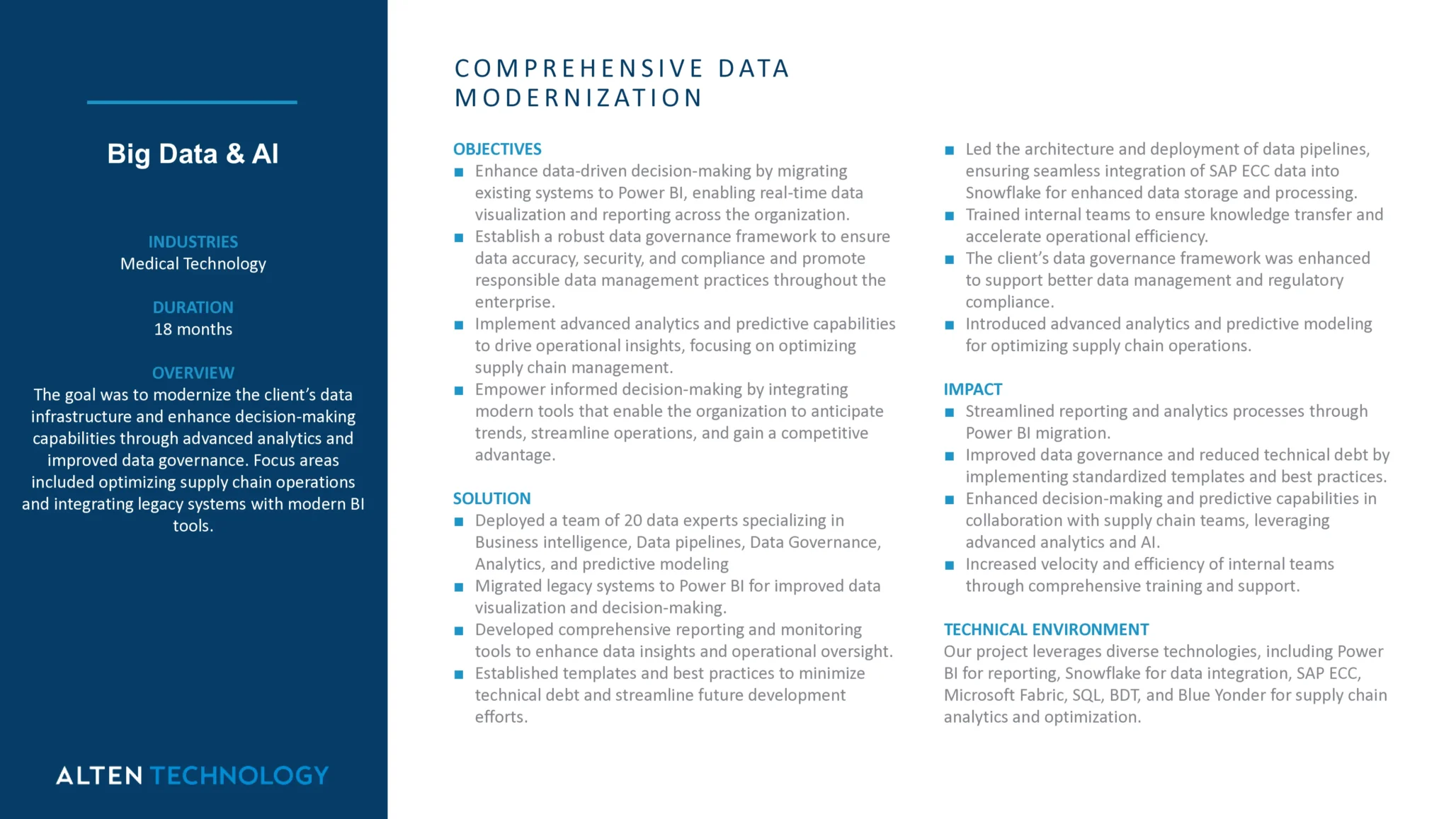 Comprehensive Data Modernization
