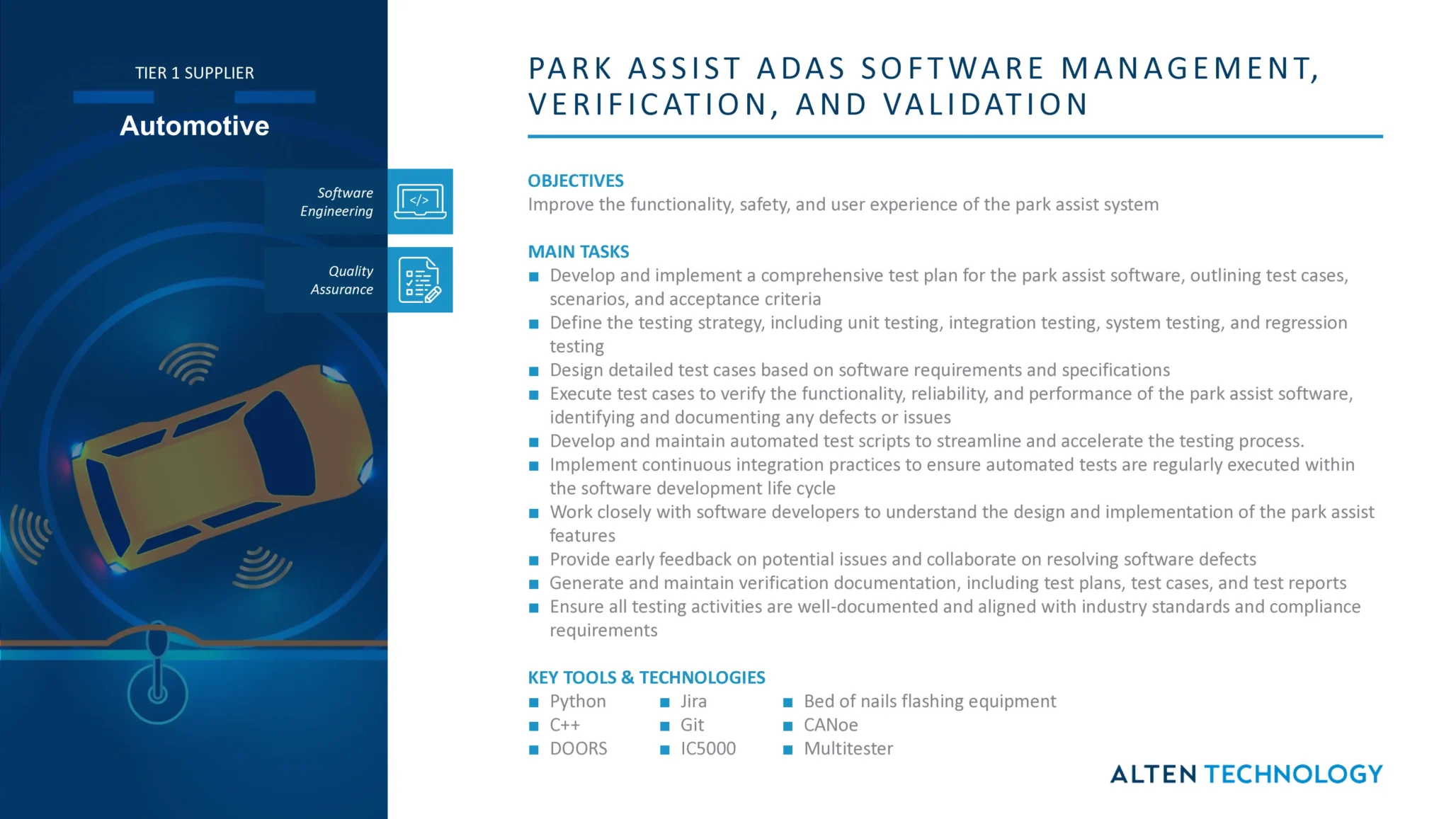 Park Assist ADAS Software Management Verification And Validation scaled