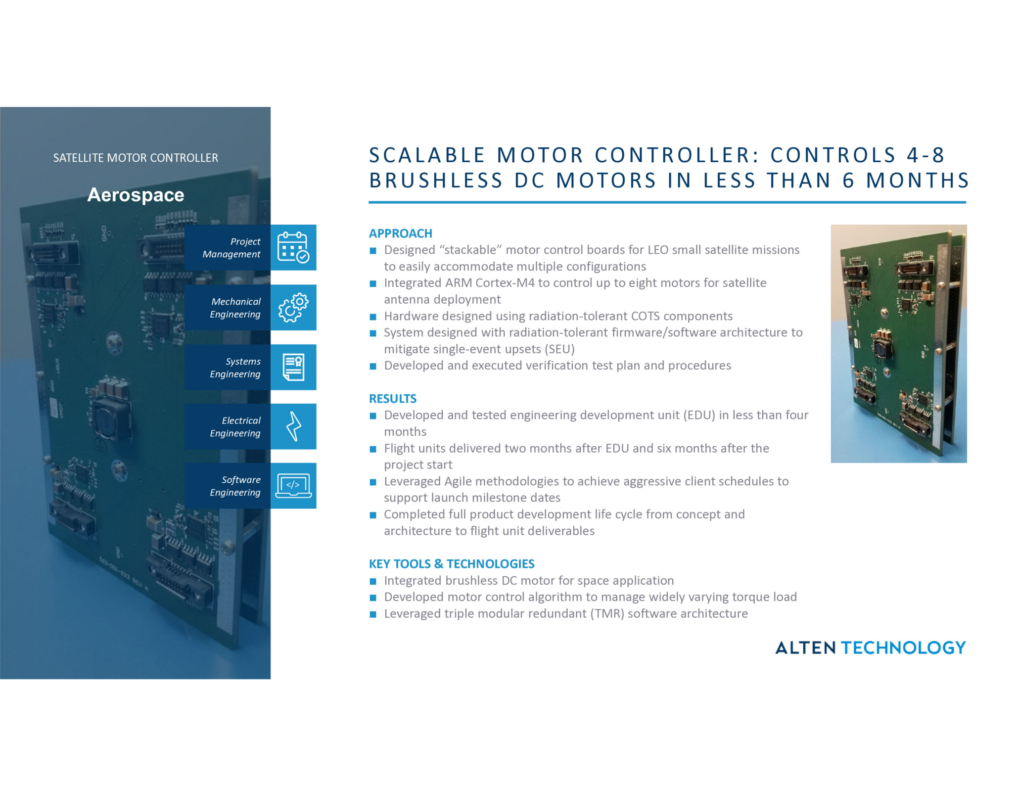 Scalable Motor Controller: Controls 4-8 Brushless DC Motors in Less Than 6 Months