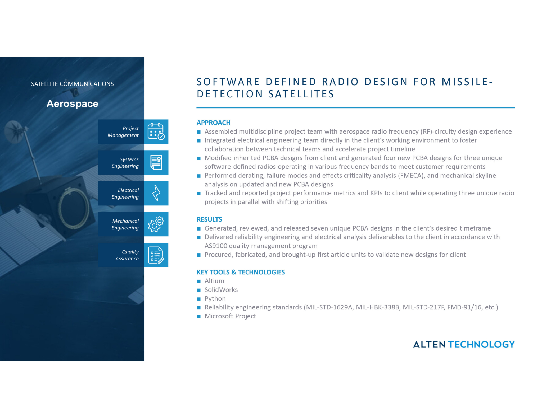 Software Defined Radio DESIGN FOR MISSILE-DETECTION Satellites - ALTEN ...